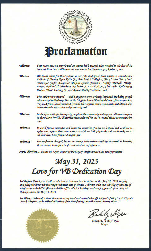 May 31 Proclamation